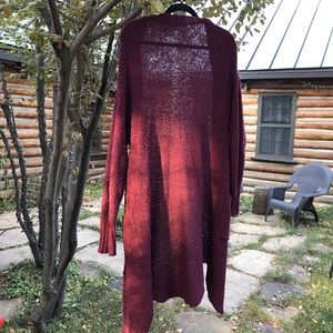 Long purple redish sweater